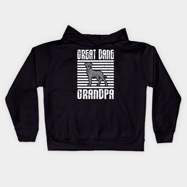 Great Dane Grandpa Proud Dogs Kids Hoodie by aaltadel